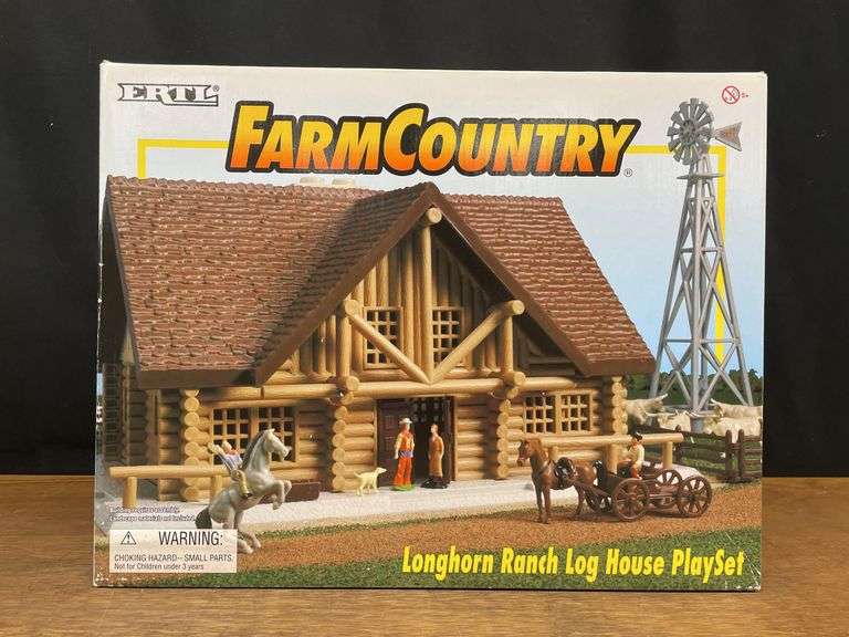 1/64 Longhorn Ranch Log House Playset NIB Ertl image