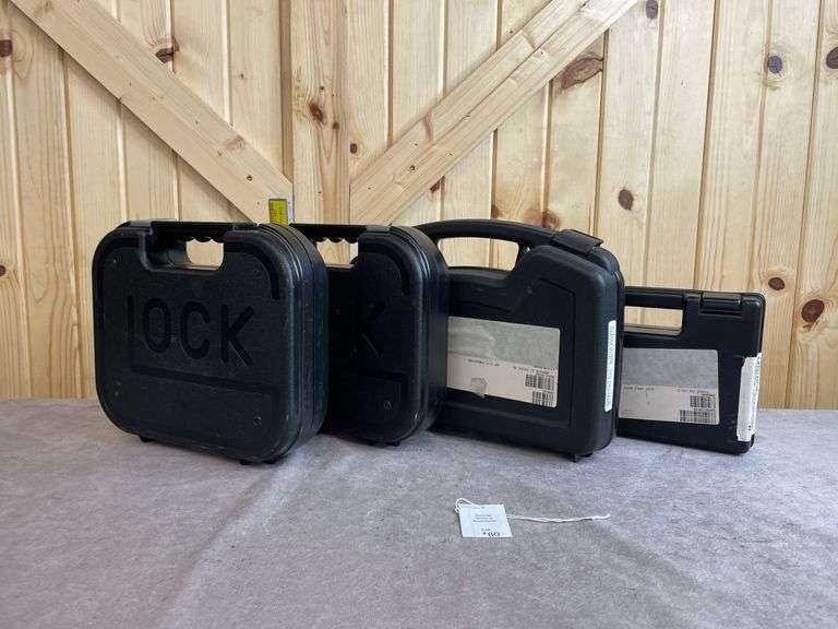 4 Misc Hard Plastic Handgun Cases Including Two Glock Cases image