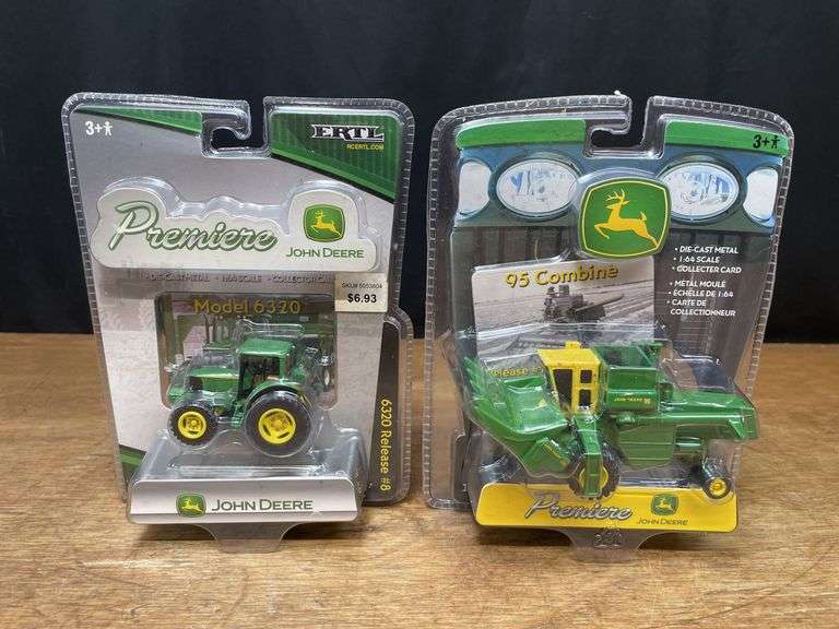 (2) 1/64 John Deere 6320 + 95 Combine Premiere NIB Ertl image