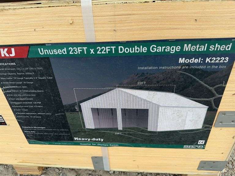 23 X 22FT Double Garage Shed