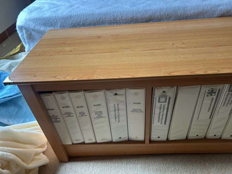 Bed Frame/Headboard/Bench and contents - Headboard is 66” W