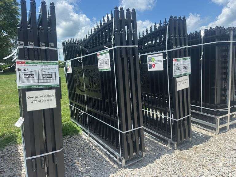 Metal Farm Driveway Gate 7 X 20 Ft 2 Pieces image