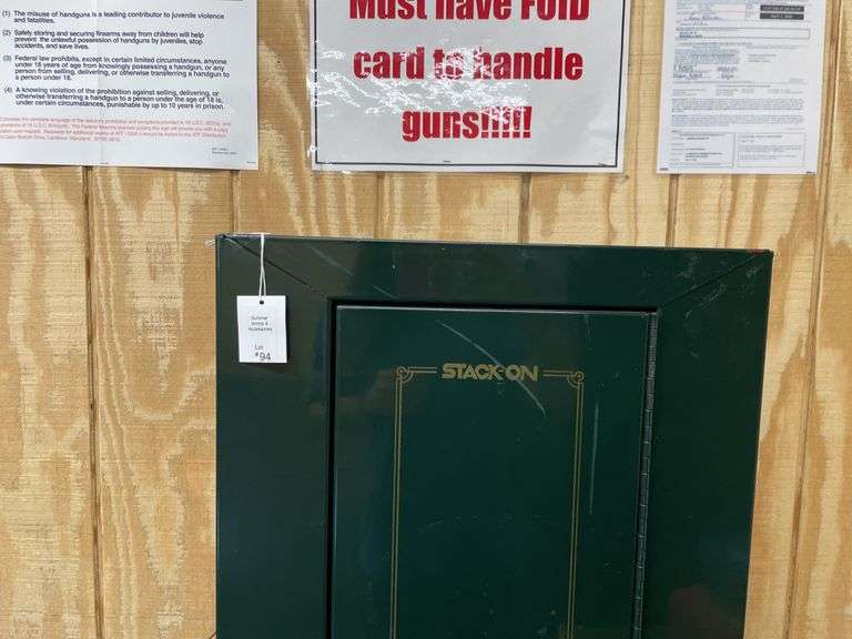 Stockton Steel Gun Safe with Shelf; Holds 6 Long Guns