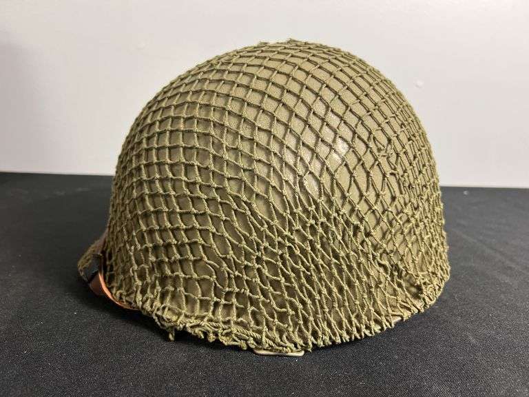 US Military Helmet w/Shell Liner & Net Cover image