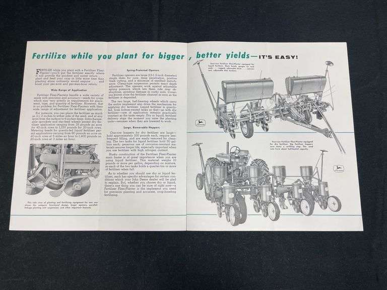 (3) John Deere Implement Sales Literature