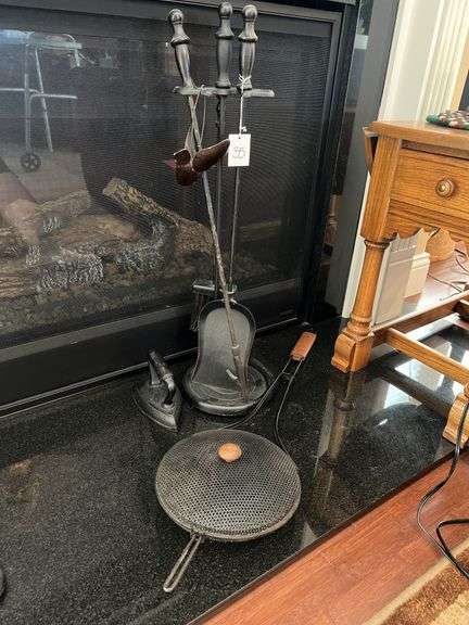 Case Iron Iron, Fire Poker Set, and Campfire Popcorn Popper image