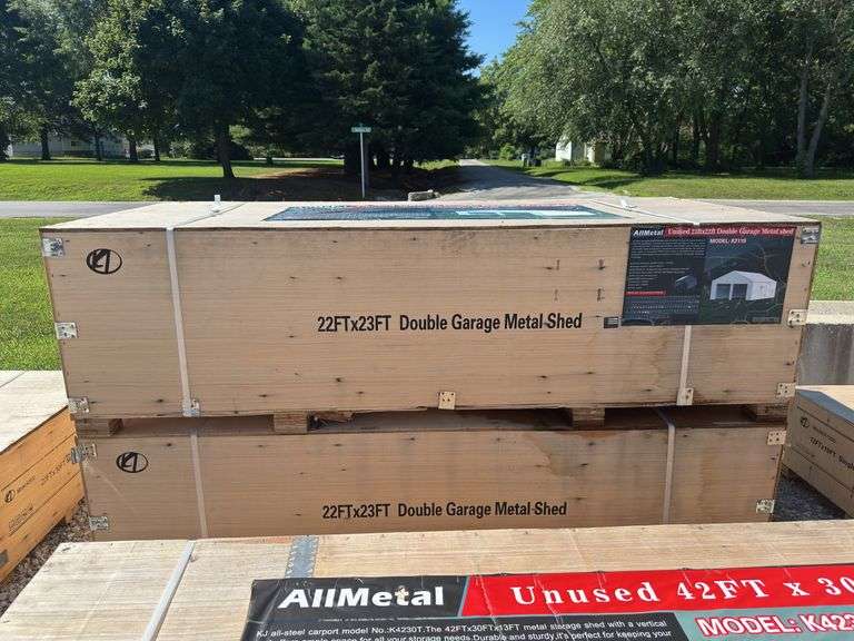 22 X 23FT Double Garage Metal Shed