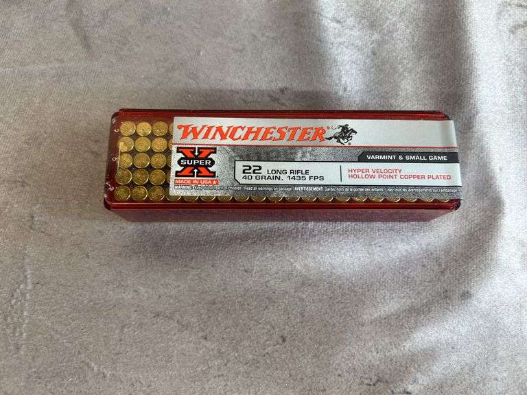 2 Boxes/100 Rounds Winchester 40 Gr. .22 LR & CCI 29 Gr. 22 CB Long