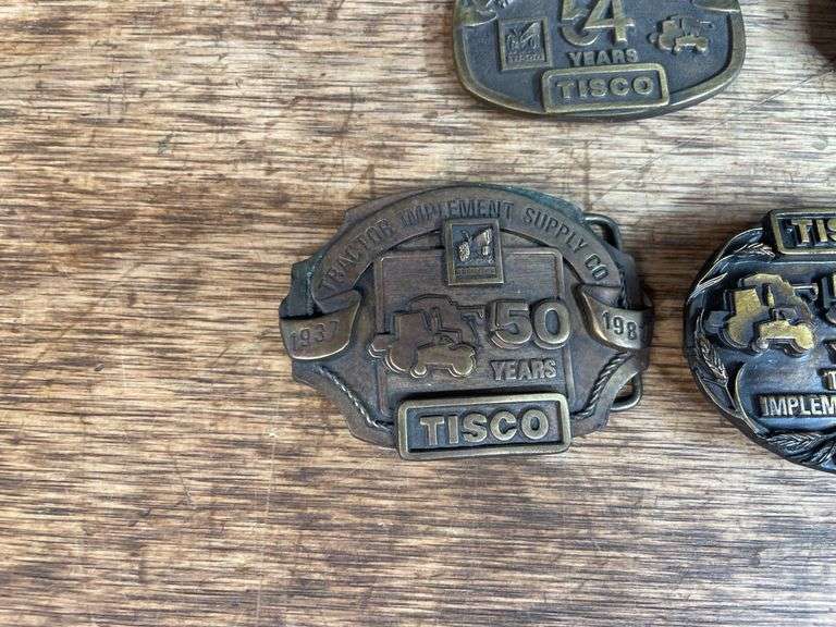 (5) TISCO Belt Buckles