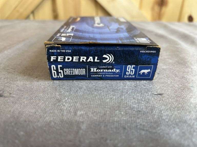 One Box Federal  95 Gr. V-Max 6.5 Creedmoor