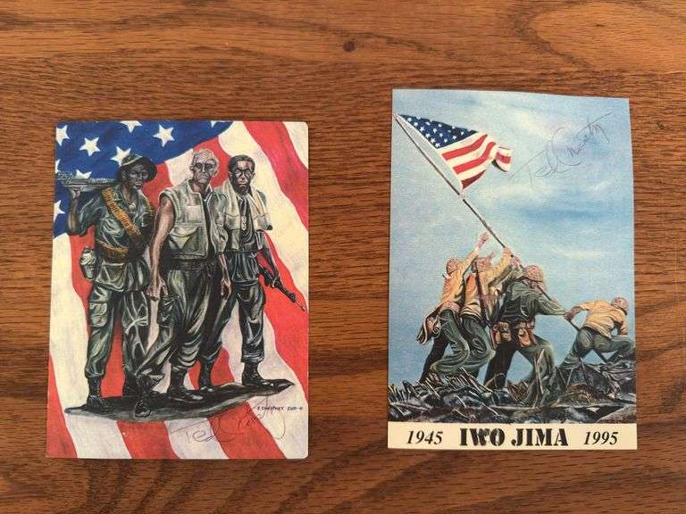 2 Artist Signed Post Cards - Ted Chastney image