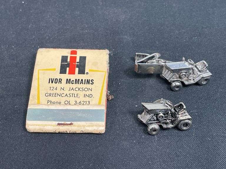(3) IH Cub Cadet Tie Tack, Tie Clip, + Matchbook image
