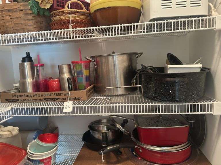Assorted Cups, Pot, & Roasting Pan