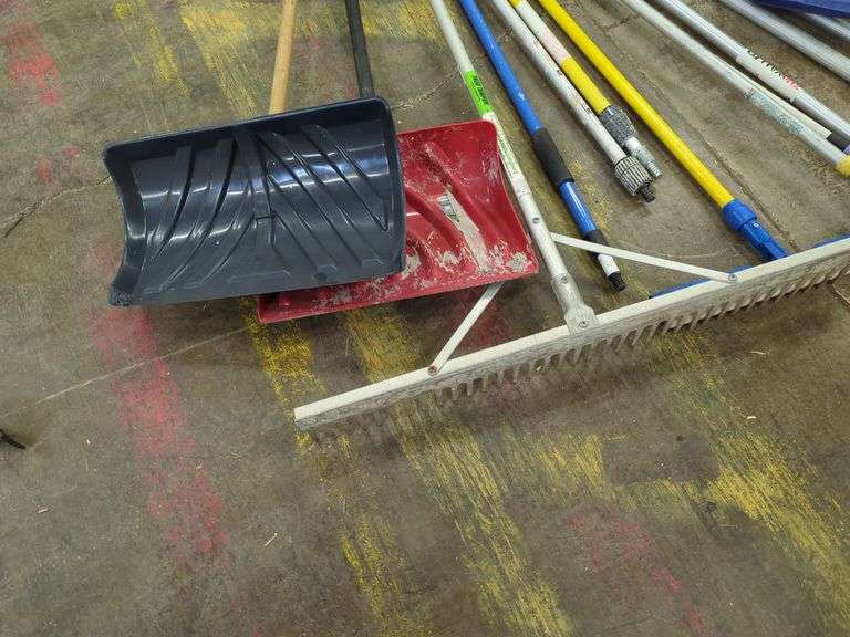 Assorted Shovels and Lawn Tools