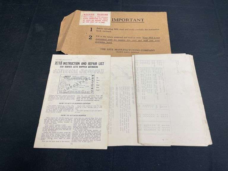 Letz Feed Grinder Literature image