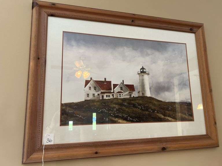Framed Lighthouse Print image
