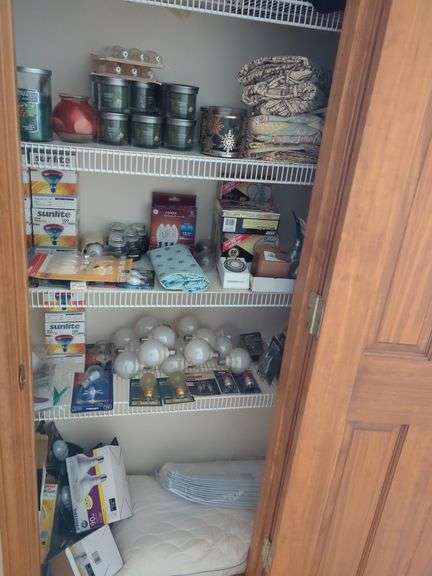 Closet Contents - Candles/Pillows/Lightbulbs image