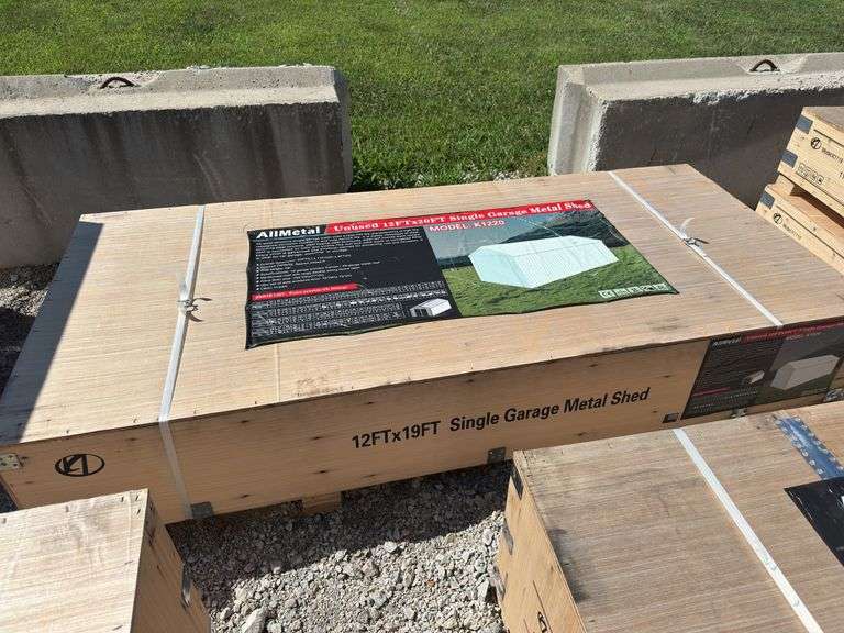 12 X 19FT Single Garage Metal Shed image