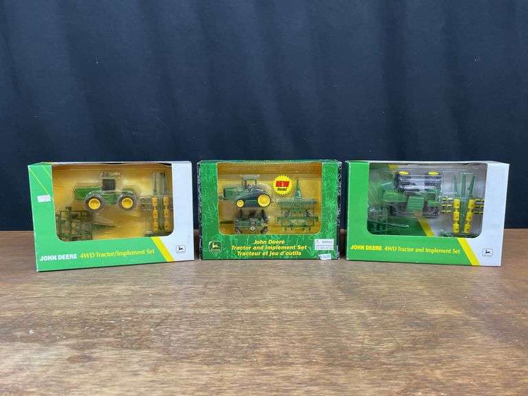 (3) 1/64 John Deere Farm Sets NIB Ertl image