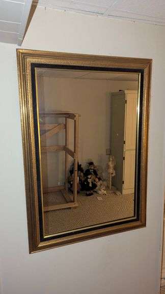 Mirror Black and Gold Frame - 43" x 32"