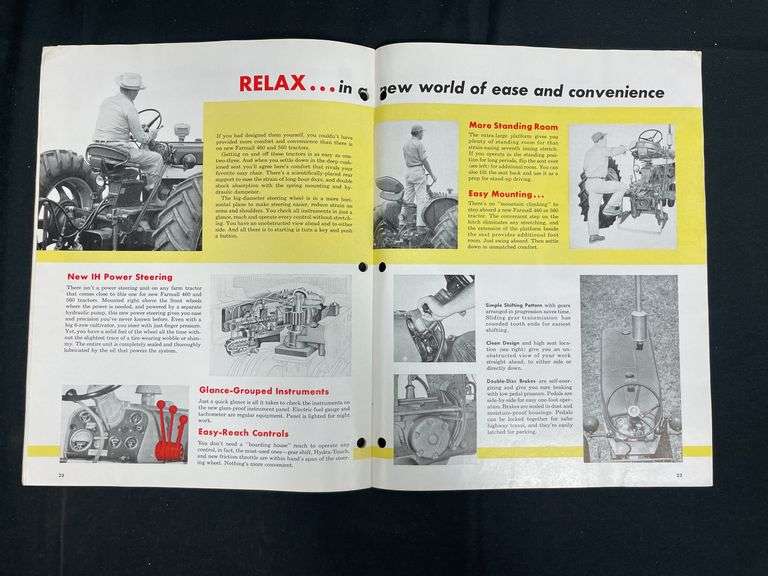 (2) IH Farmall 460 + 560 Tractor Sales Literature