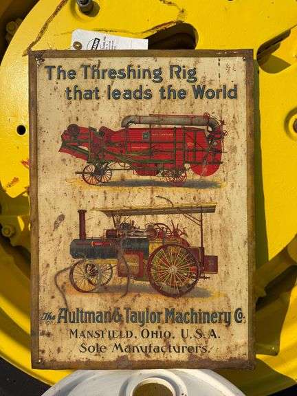 Beautiful 1890s Aultman Taylor tin sign image