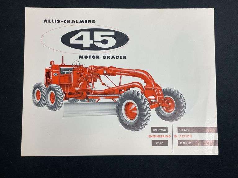 1960 Allis Chalmers 45 Motor Grader Sales Literature