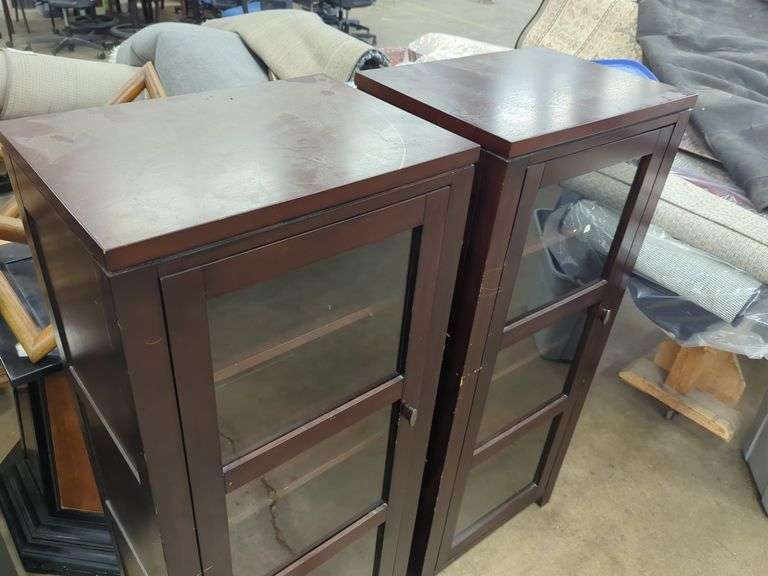 (2) Cabinets - Brown