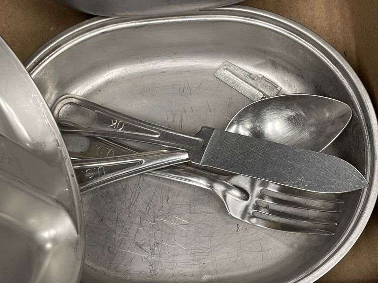 (4)-1960's US Military Mess Kit Pans