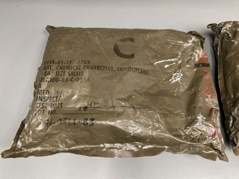 (2)-NOS 1984 US Camo Chemical Protective Suits