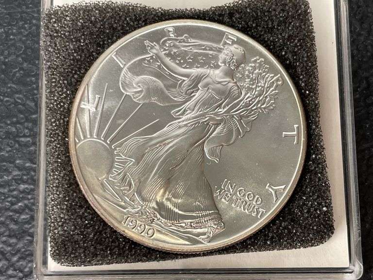 (2) 1990 American Silver Eagle