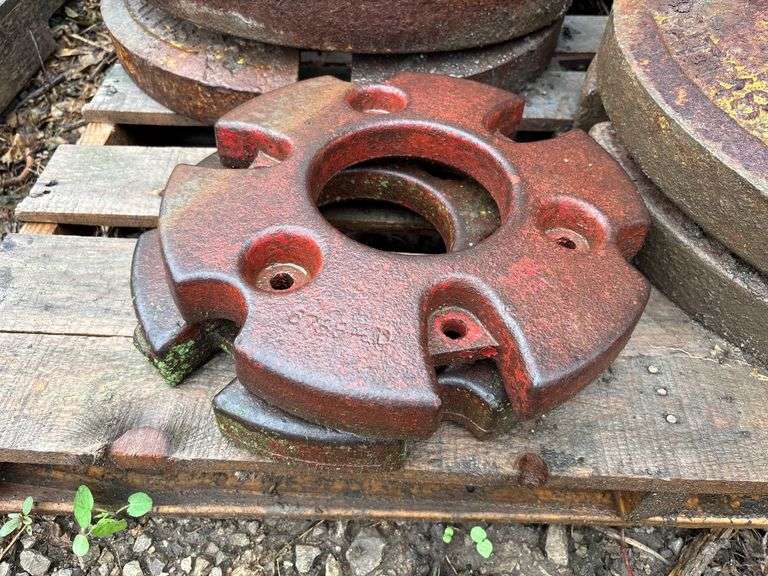 (2) International Harvester Letter Series Front Wheel Weights image