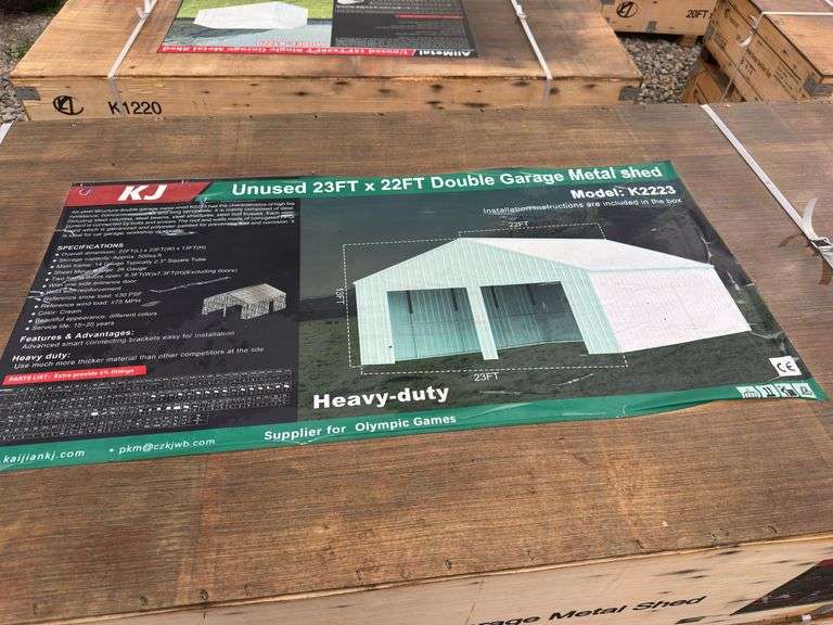 23 X 22FT Double Garage Metal Shed image