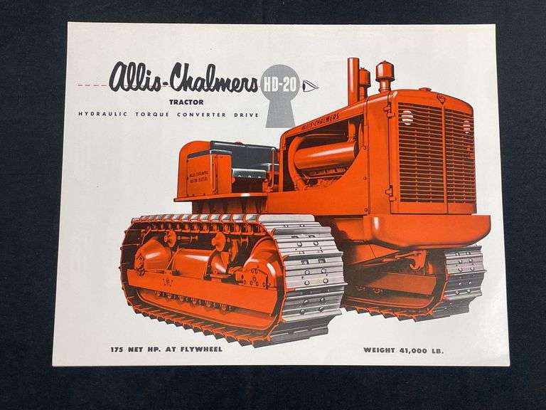 Allis Chalmers HD-20 Crawler Sales Literature image