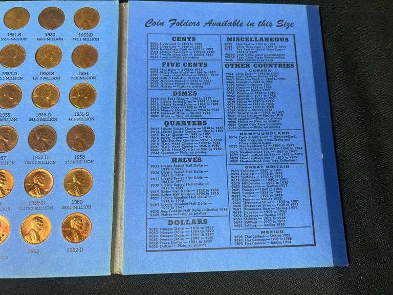 Lincoln Head Cents Collection in Blue Book