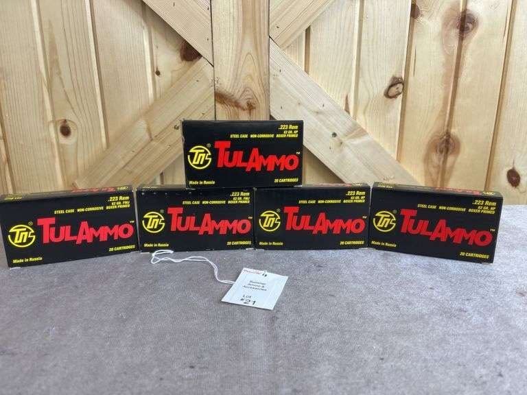 5 Boxes TulAmmo 62 Grain HP & FMJ .223 image