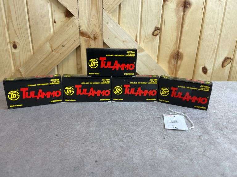 5 Boxes Tul Ammo 55 Gr. FMJ .223 Rem image