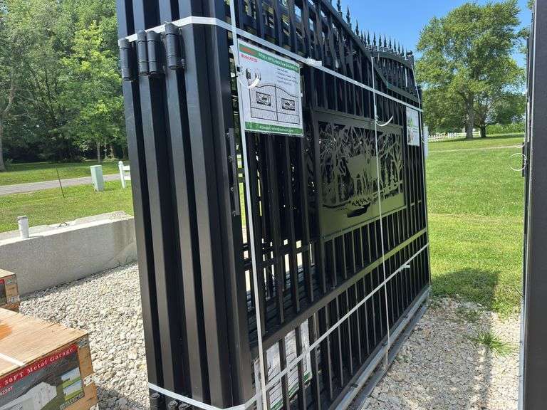 Metal Farm Driveway Gate  7 X 20 Ft 2 Pieces