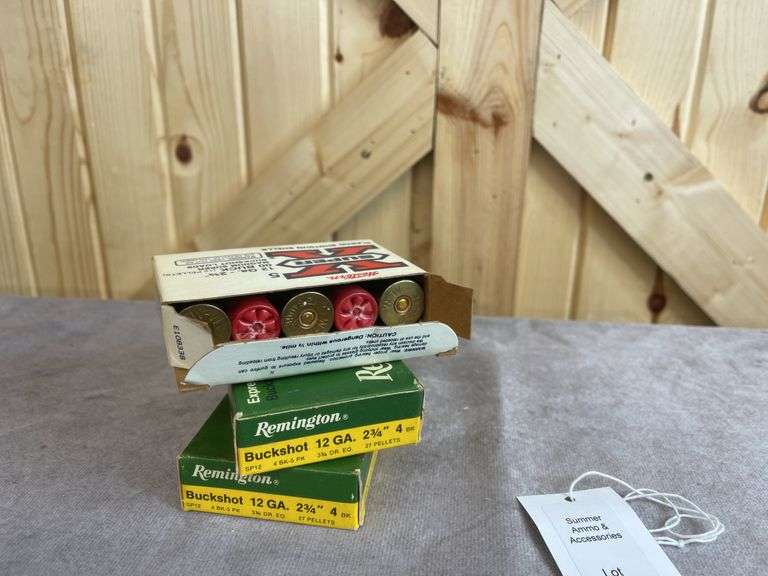 1 Box Winchester & 2 Boxes Remington 00 & 0000 Buckshot 12 Gauge
