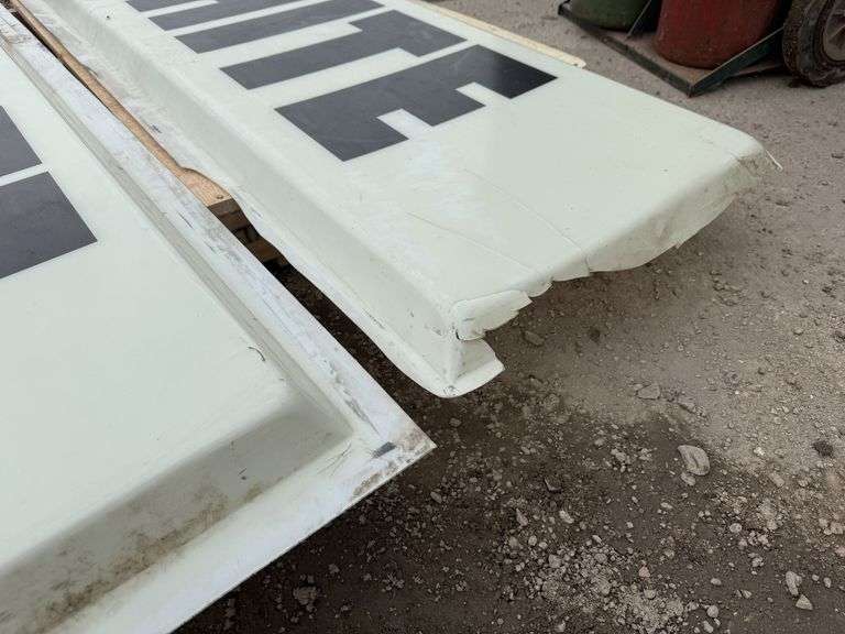(2) White Signs