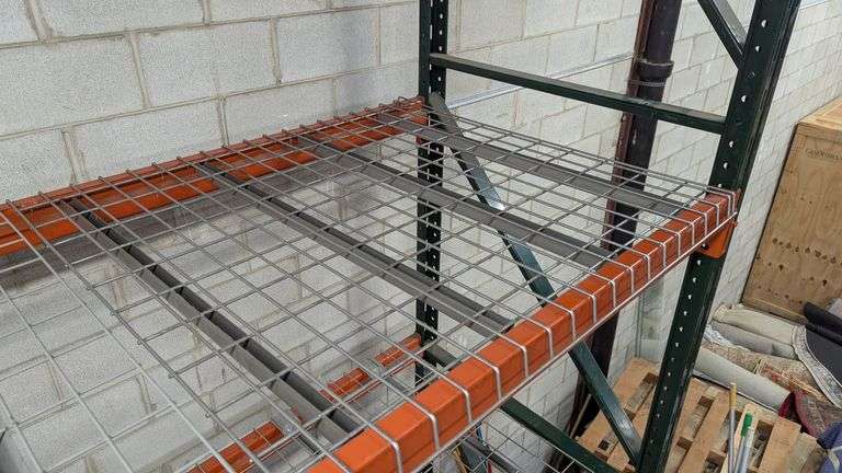 (4) 8 Ft Sections of Large Heavy Duty Pallet Racking 16 ft Tall x 8 ft wide sections