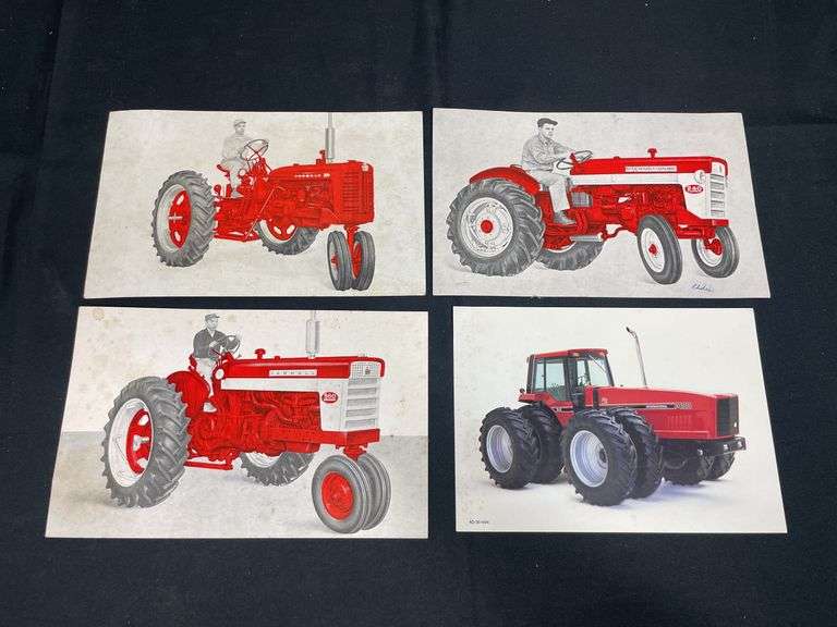 (4) IH Tractor Postcards image