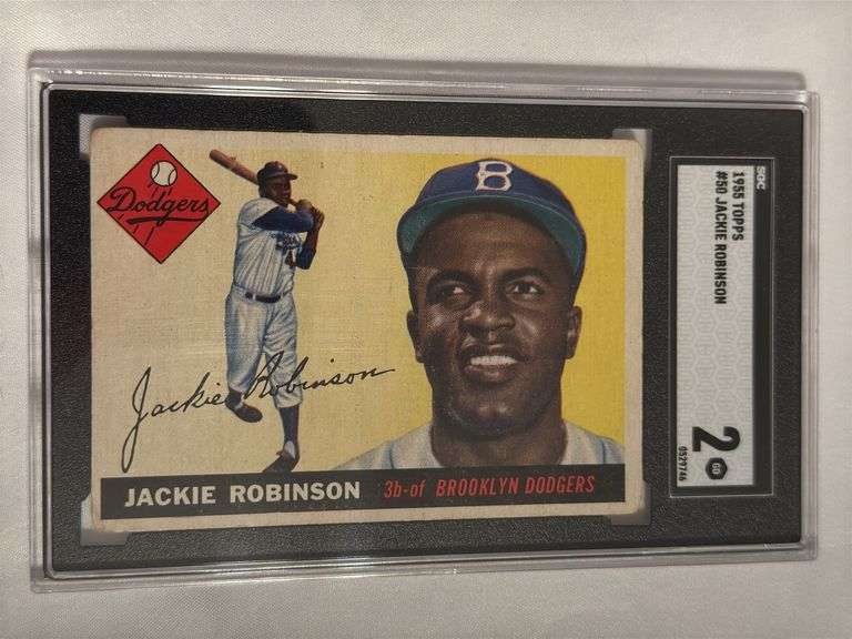 1955 Topps #50 Jackie Robinson Graded SGC 2 image
