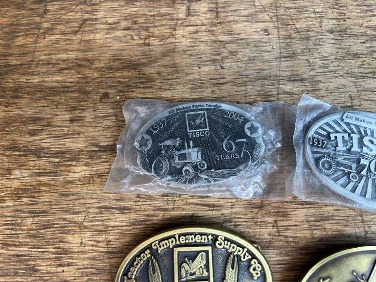 (6) TISCO Belt Buckles