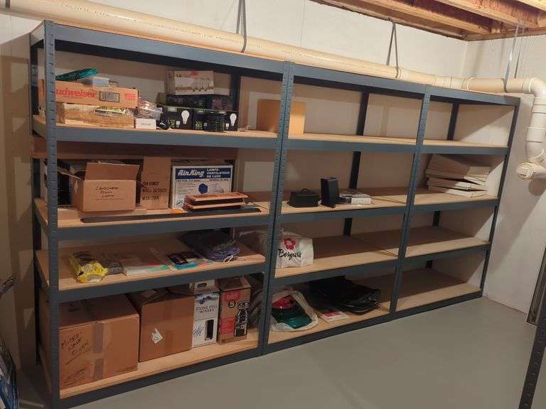 (3) Shelves with Contents Lot - 6' x 4' x 2' image