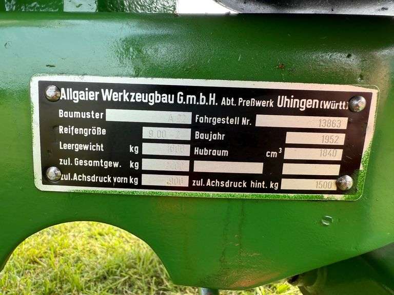 Allgaier A22 Diesel –Spectacular--!