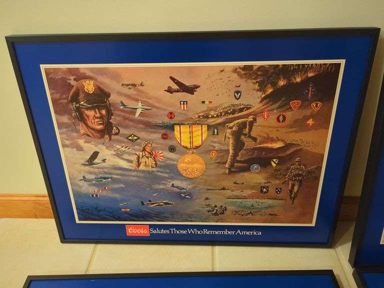 (4) Coors - Salutes those who remember America Pictures - 20" x 27"