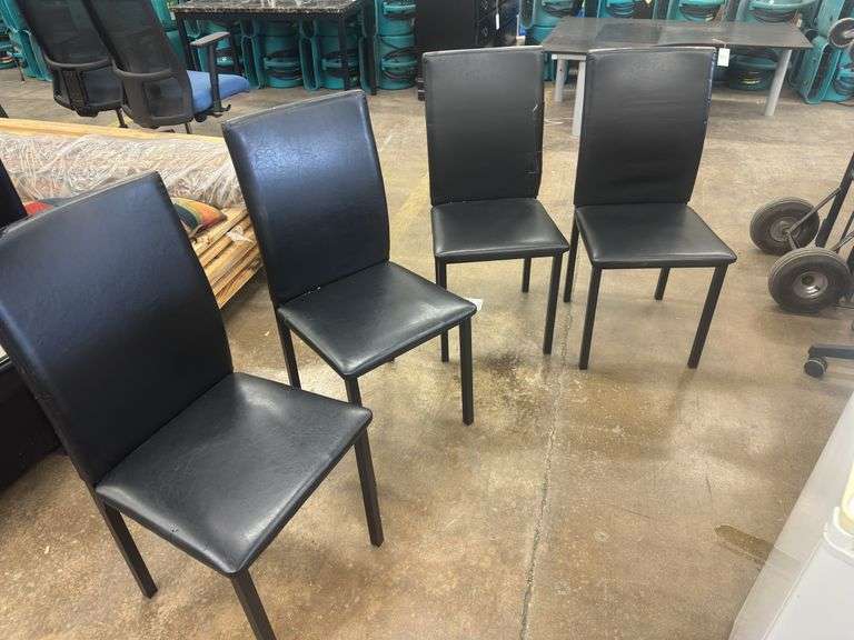 4 Black Dining Room Chairs image