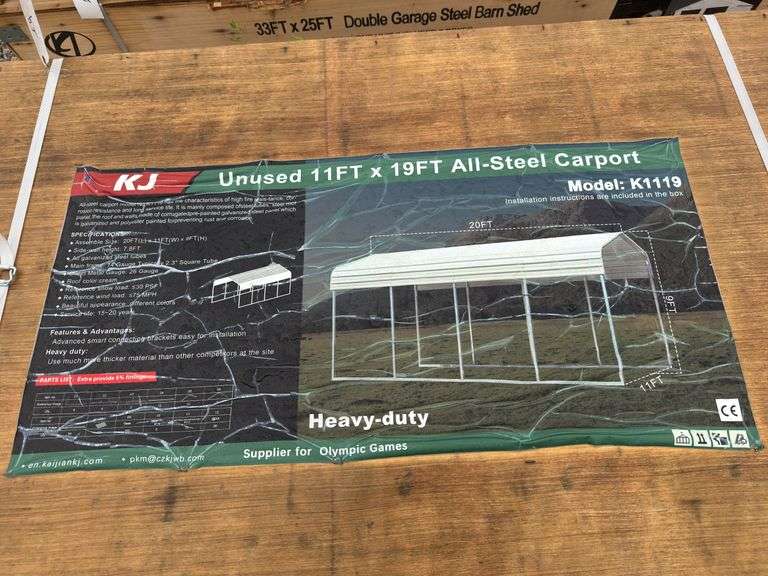11 X 19FT Single Steel Carport image