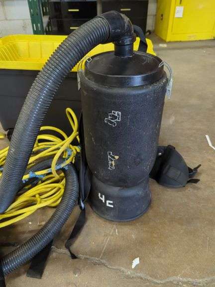Back Pack Vac and Extension Cord Lot